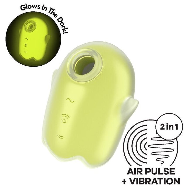 Satisfyer Glowing Ghost Estimulador de Ar e Vibrador Amarelo
