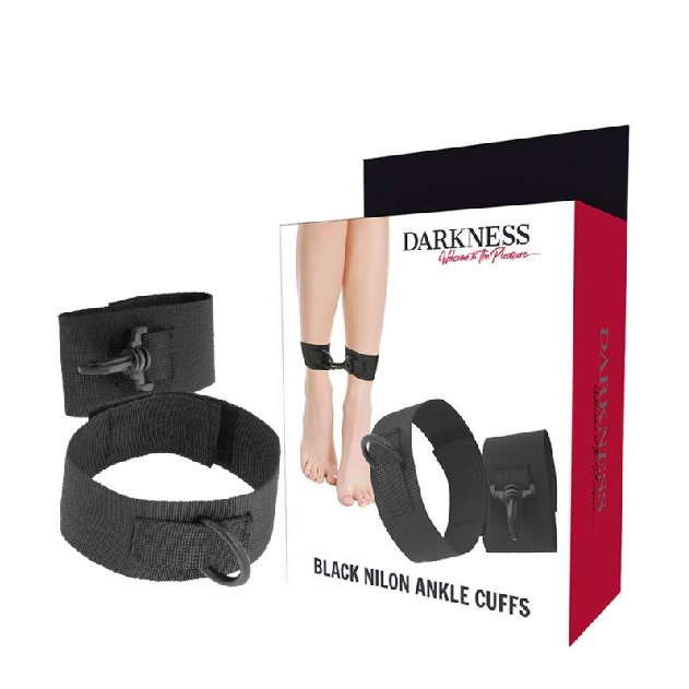 Darkness Algemas de Tornozelo em Nylon Preto