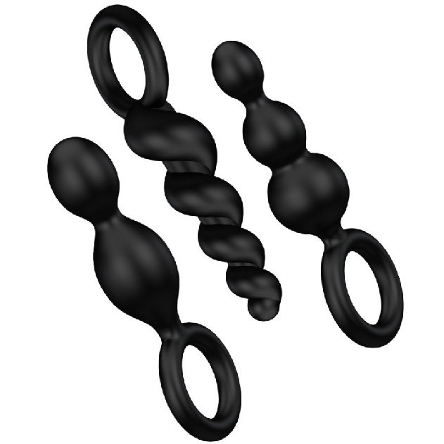 Satisfyer Conjunto de Plugs Anais 3 Peças Preto