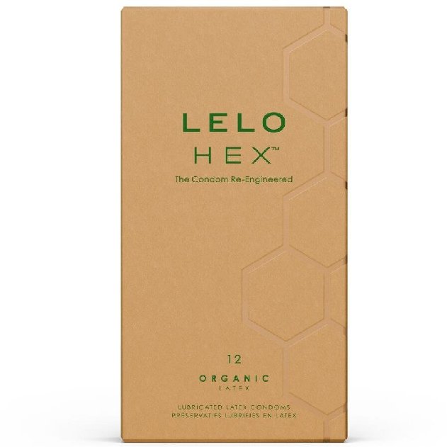 LELO Hex Caixa de Preservativos Orgânicos 12 Unidades